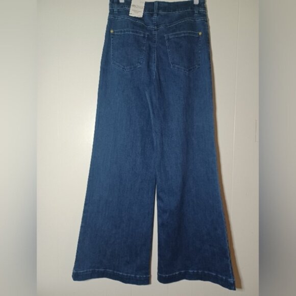 INC International Concepts Blue Flare Wide Leg Jeans - Picture 2 of 11